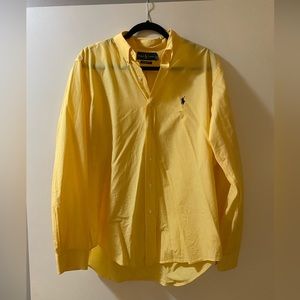 Mens Yellow Button Down